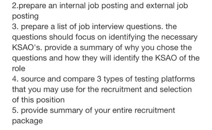 internal and external posting for an