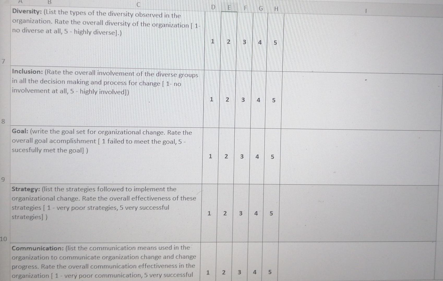 Please we need to fill all the Excel sheet,