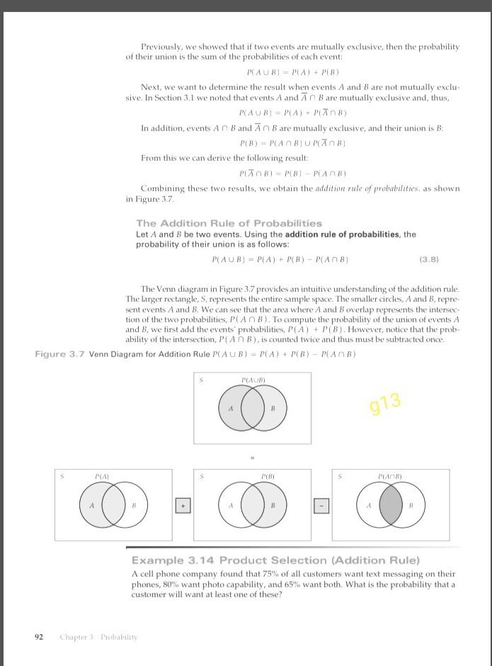 bj Previously, we showed that if two events are