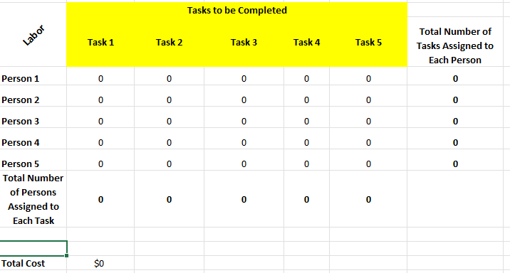 You Should use the solver tool to make the total