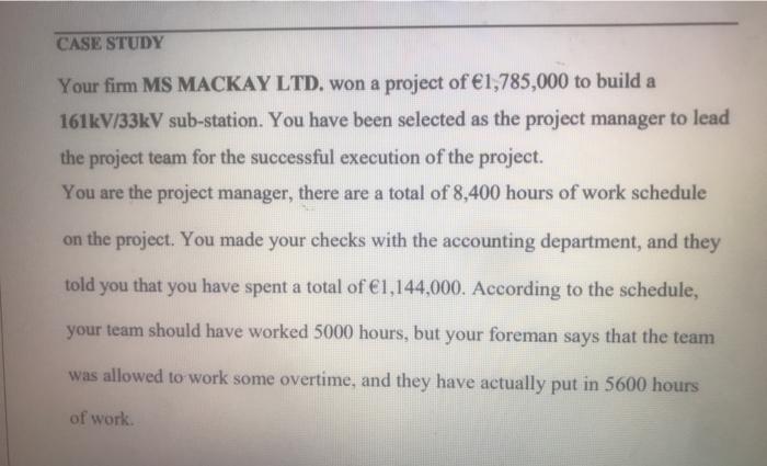 1. Develop the activities sequence for the