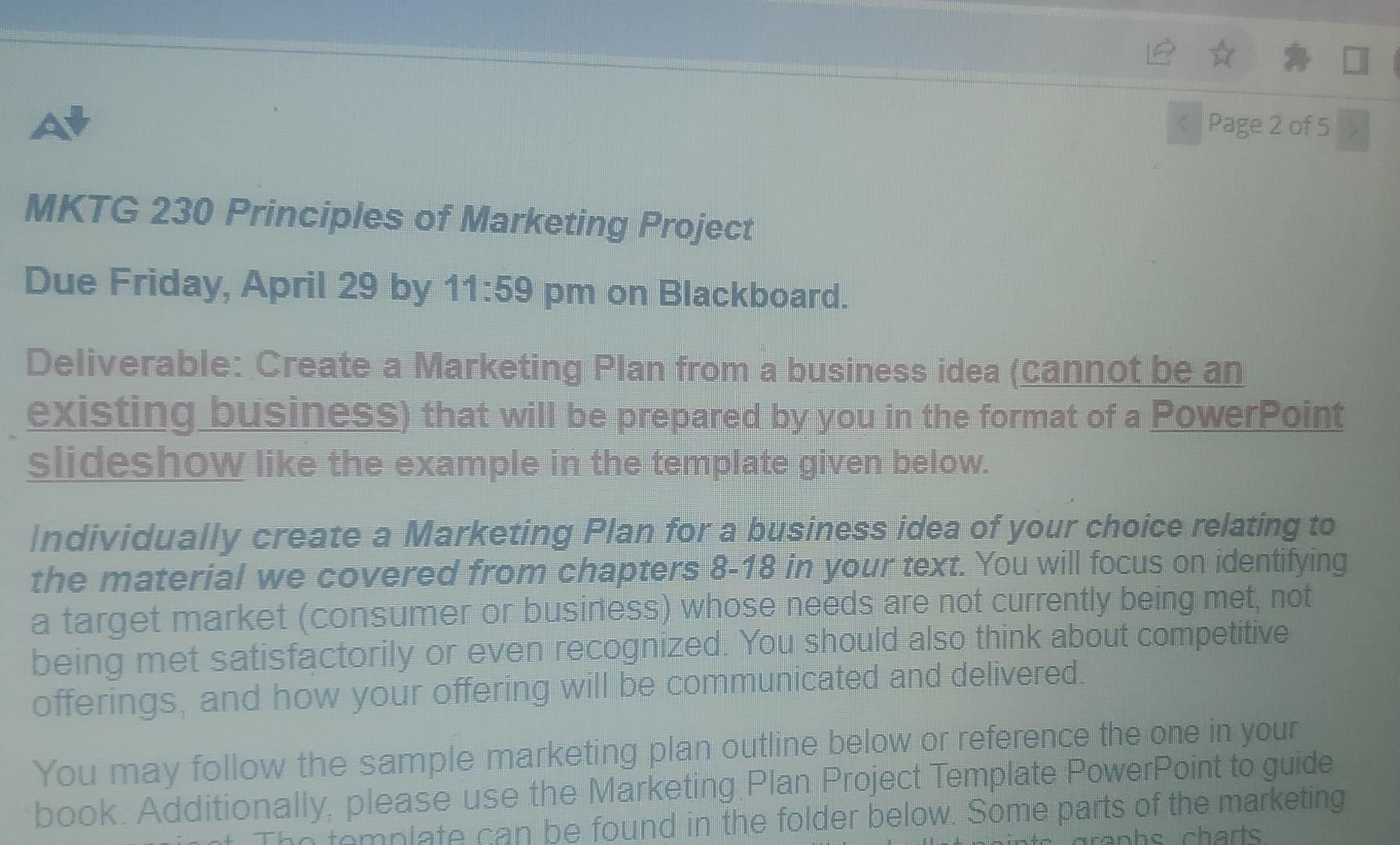 You don't need to make the powerpoint, please