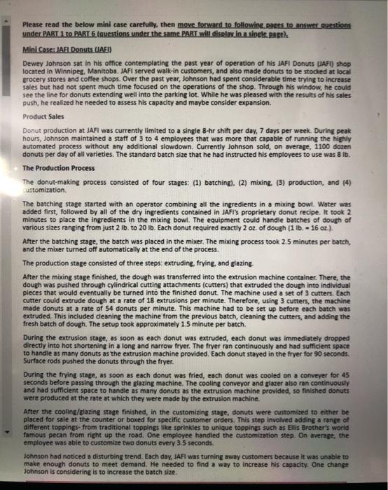 answer 54+55+56 Please read the below mini case