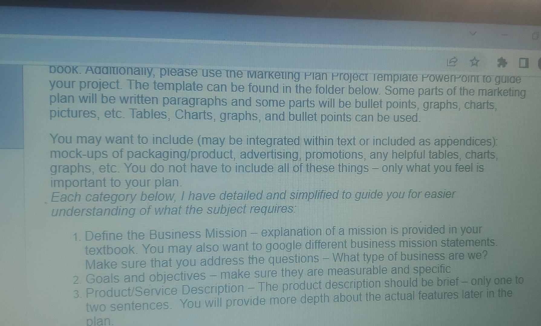 You don't need to make the powerpoint, please