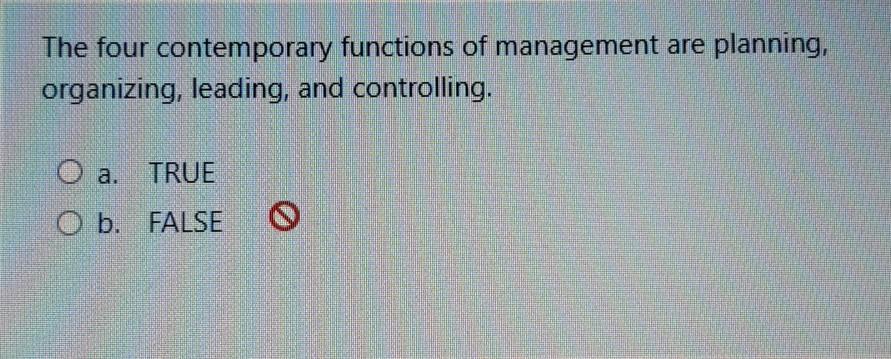 The four contemporary functions of management are