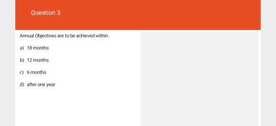 Questions Annual Objectives are to be achieved