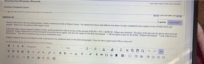 gurar que Question 34 2 points Based on the facts