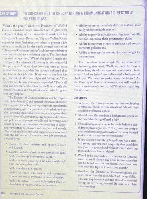 please answer the questions given in the case