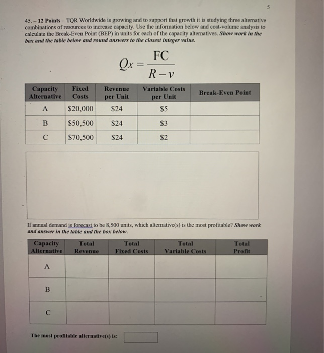 5 45. - 12 Points - TOR Worldwide is growing and