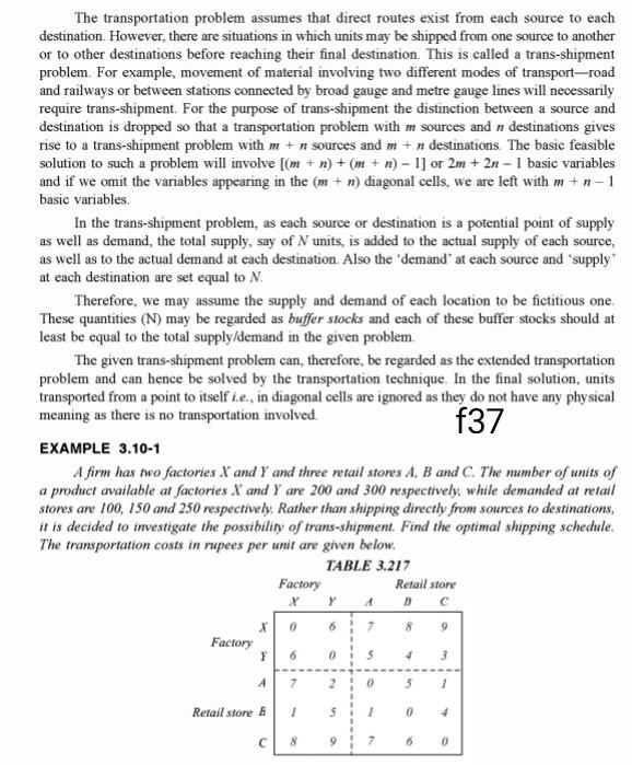 The transportation problem assumes that direct