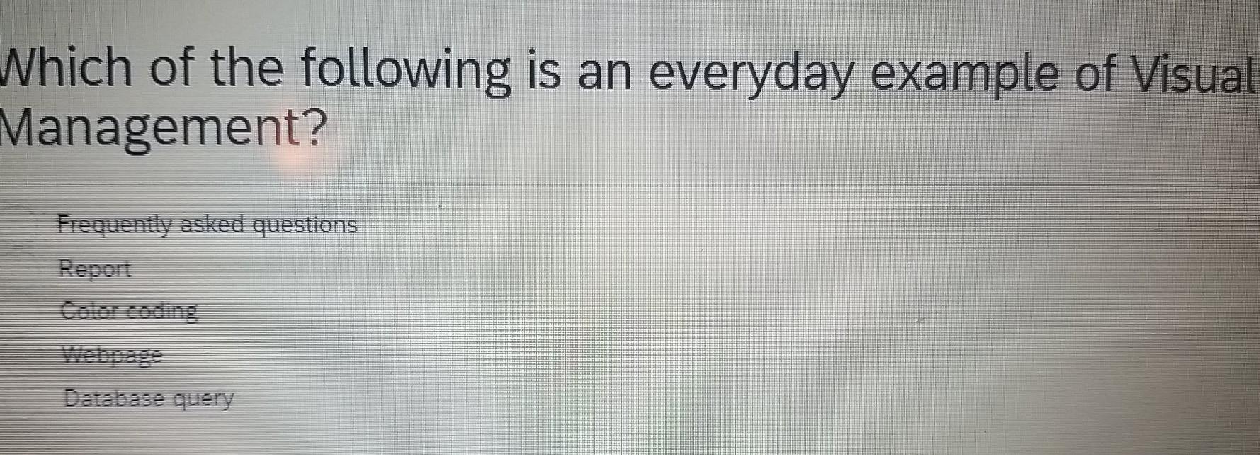 Which of the following is an everyday example of