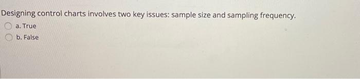 Designing control charts involves two key issues: