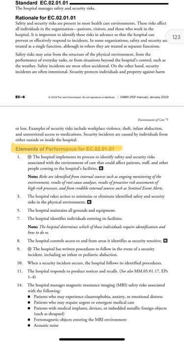 Select 10 elements of performance from the list