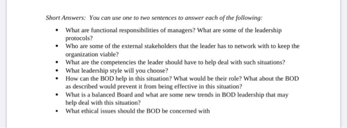 Case study 1: Leadership V. Management Recently