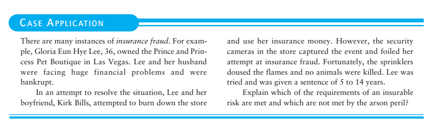 CASE APPLICATION There are many instances of