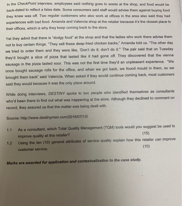 In the CheckPoint interview, employees said