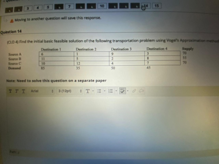 10 15 Moving to another question will save this