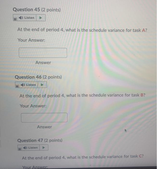 Given the project baseline information given