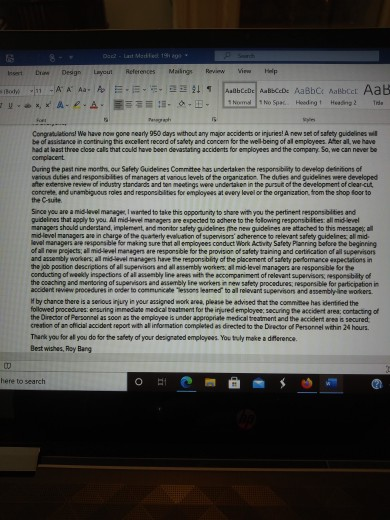 Rewrite this message to mid-level managers.