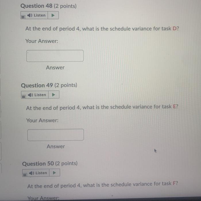 Given the project baseline information given