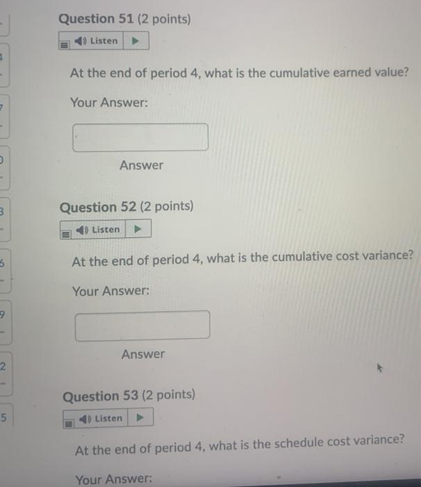 Given the project baseline information given