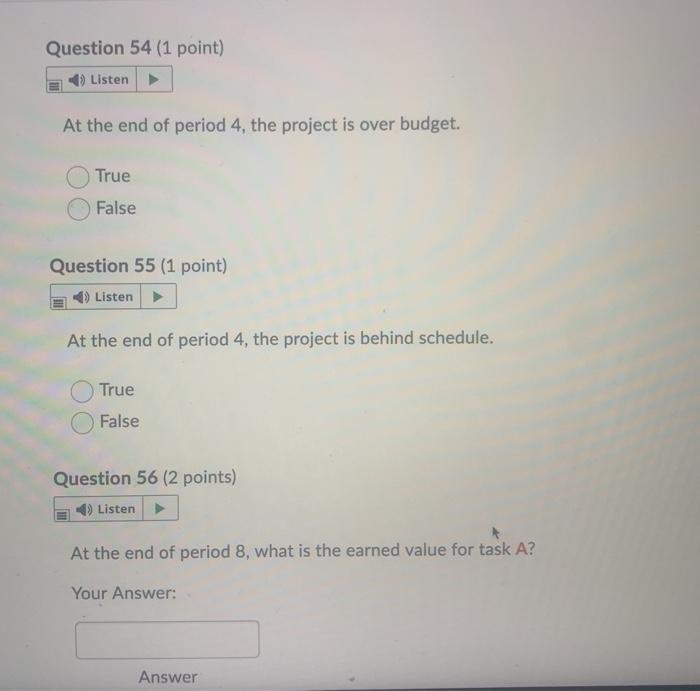 Given the project baseline information given