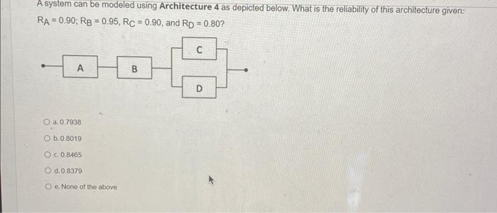 A system can be modeled using Architecture 4 as