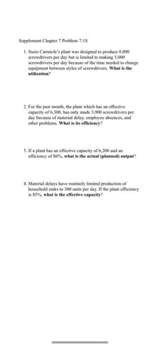 Supplement Chapter 7 Problem 7:15 1. Susic