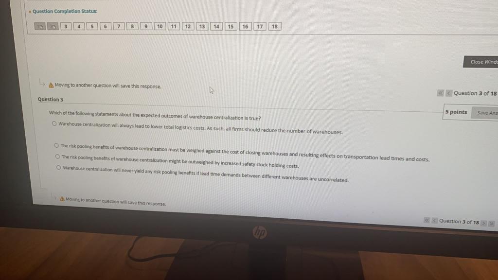 Question Completion Status: 9 14 15 16 17 18