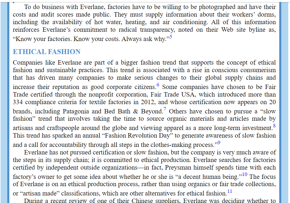 ANSWER ONLY QUESTIONS 1,2,3,7!!! Everlane: