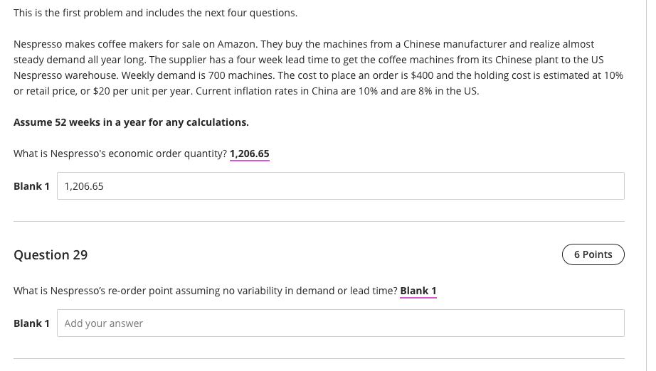 This is the first problem and includes the next