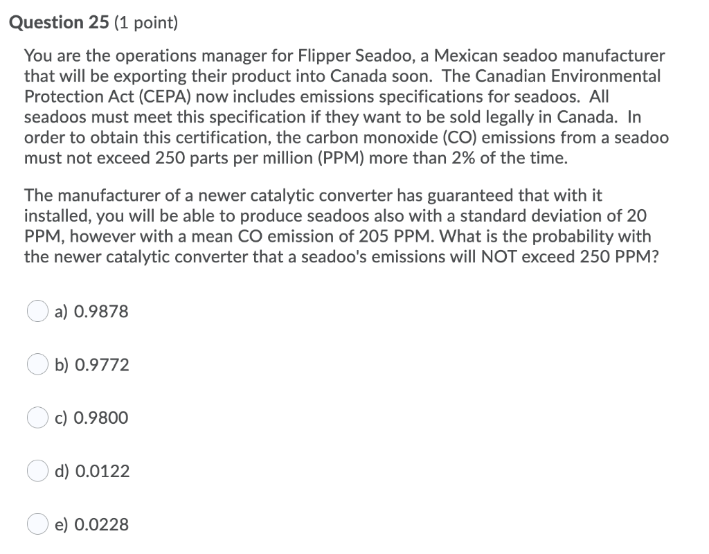 Question 38 (1 point) You are the operations