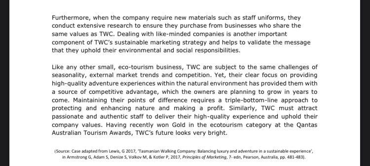 1) Discuss how TWC creates value for consumers by