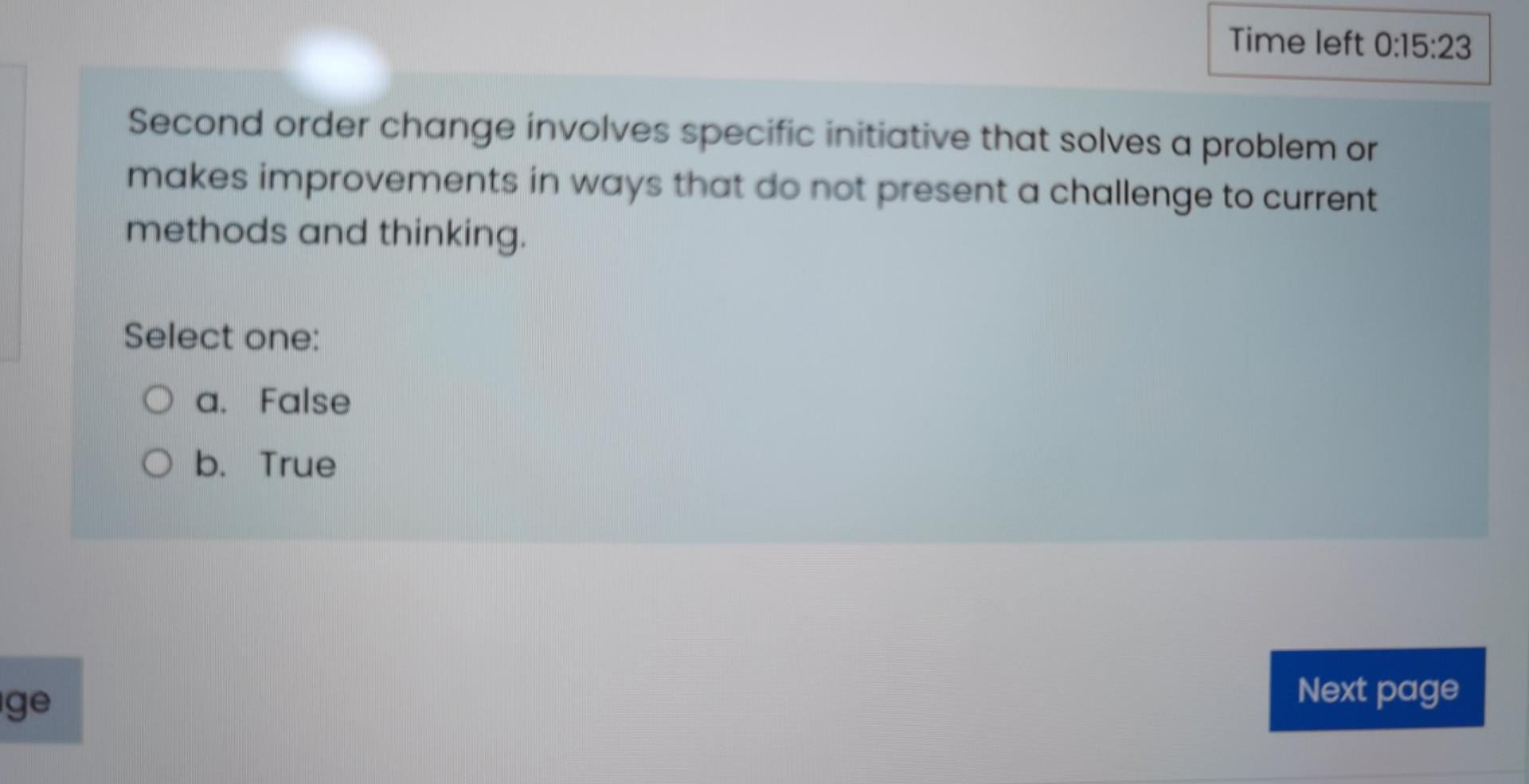 I need the correct choice fast please Time left