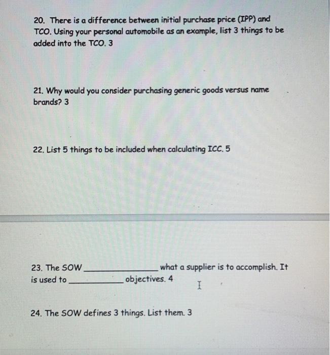 20. There is a difference between initial