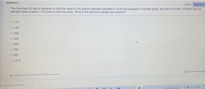 Question pints The Wechsler IQ test is designed