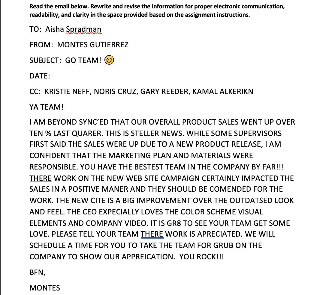 Review the provided email message, analyzing the