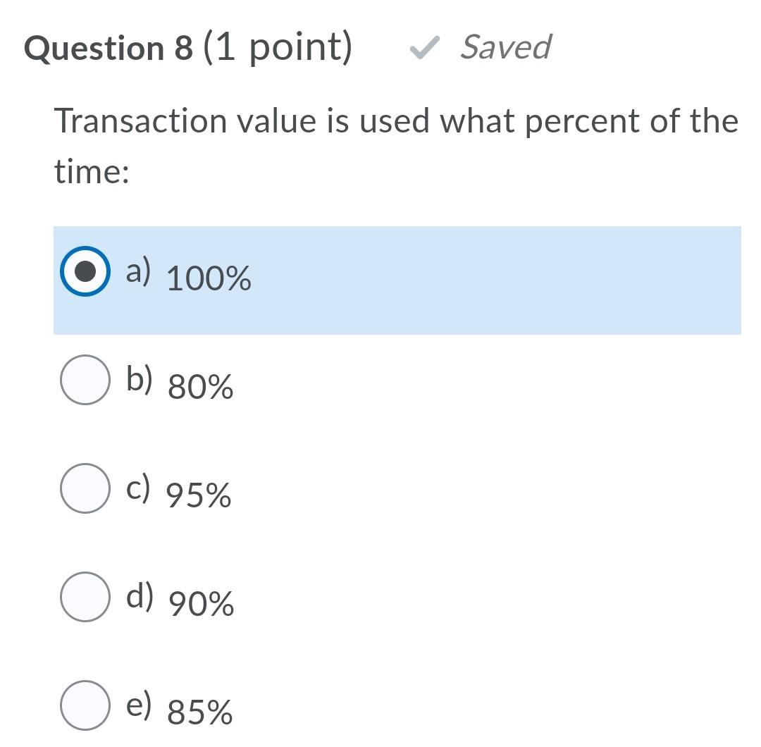 Question 9 (1 point) Saved An absence of