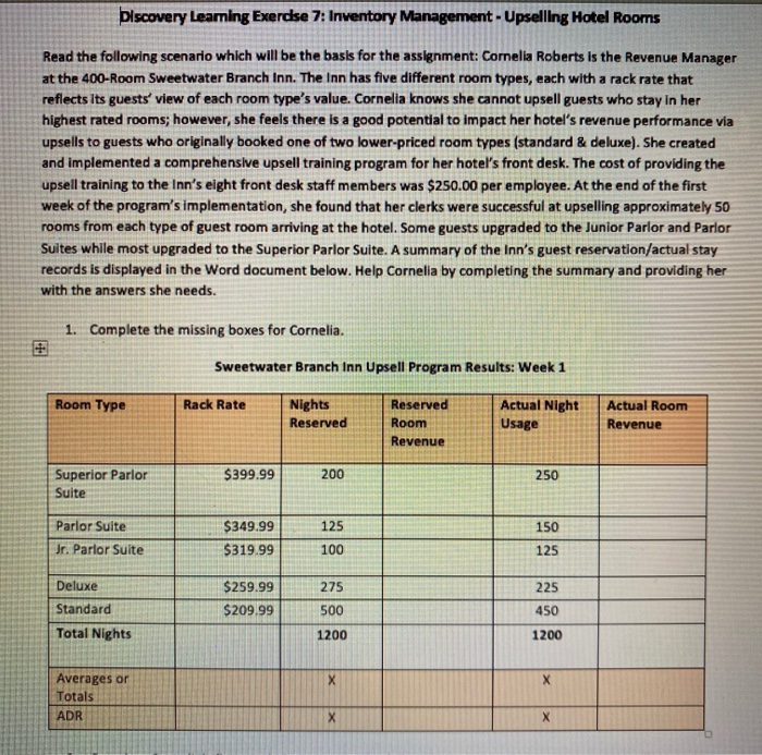 Discovery Learning Exercise 7: Inventory