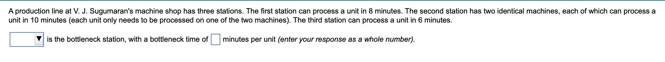 A production line at V. J. Sugumaran's machine