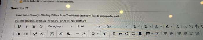Click Submit to complete this assessment Question