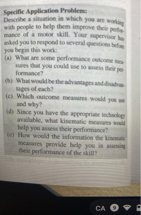 Describe a situation in which you are working