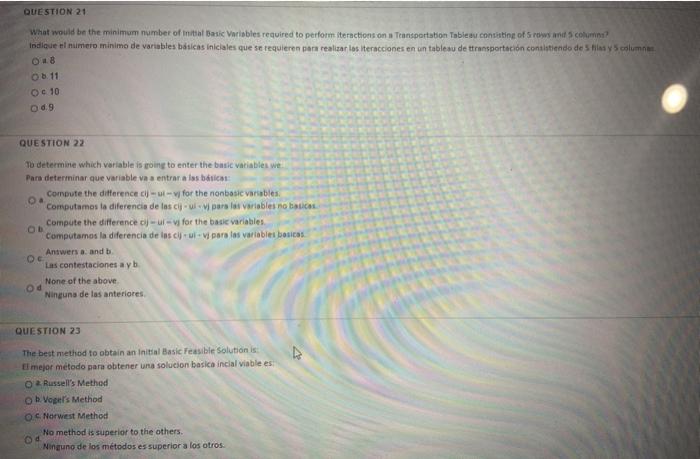 QUESTION 21 What would be the minimum number of