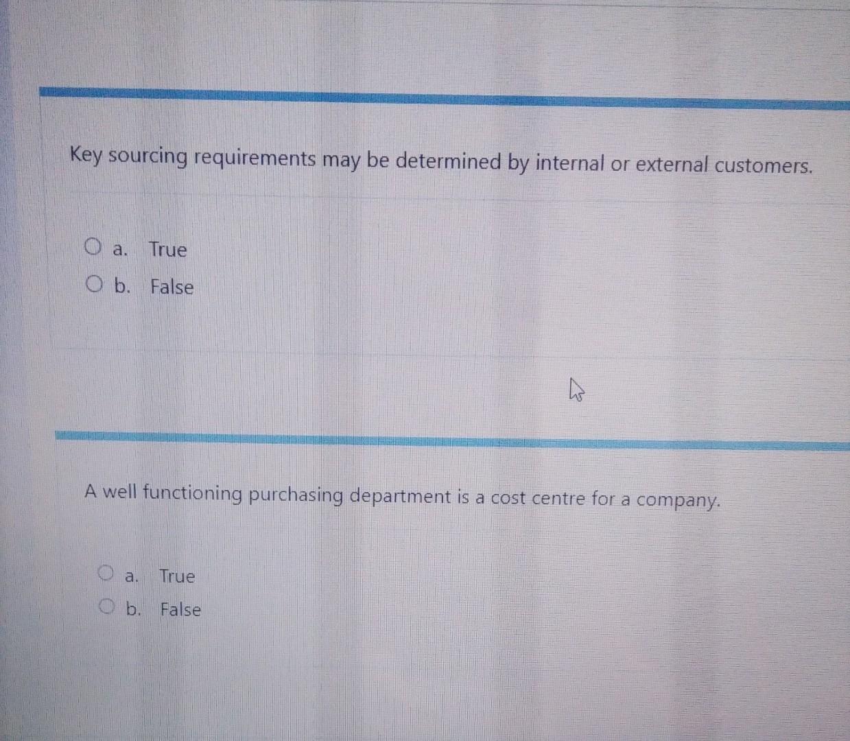 Key sourcing requirements may be determined by