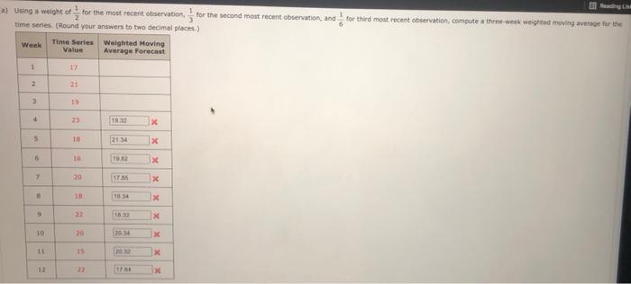 Beding ott for the most recent observation for