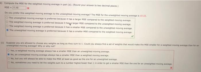 Beding ott for the most recent observation for