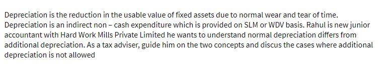 Depreciation is the reduction in the usable value