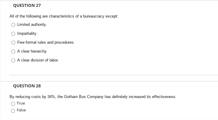 QUESTION 27 All of the following are