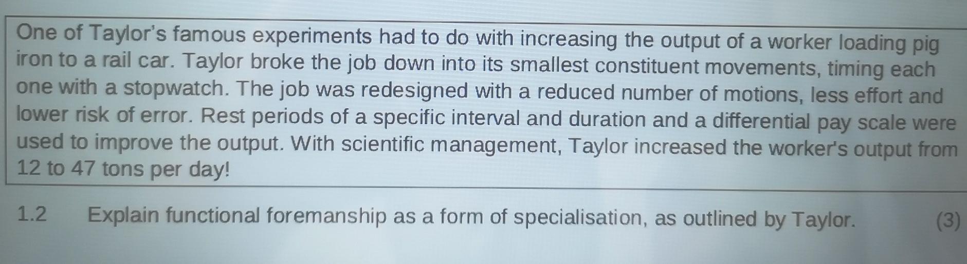 SUBJECT: BUSINESS MANAGEMENT II SECTION B (Old