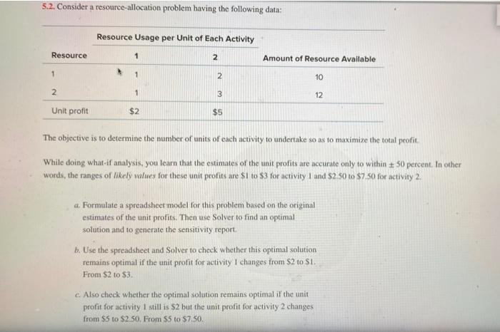 exclude a, b and c 5.2. Consider a